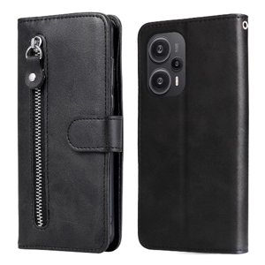 Gangxun - Funda Con Cremallera Para Xiaomi Poco F5, Carcasa Cartera De Cuero Pu Con Soporte Y Tarjetero