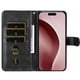 thumbnail image 2 of Funda con Cremallera para iPhone 16 Pro, Carcasa Cartera de Cuero PU con Soporte y Tarjetero, 2 of 6