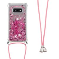 Funda Foxdock Para Samsung Galaxy S10E Con Cuerda Ajustable, Brillo Líquido, Protección Antigolpes Y Lente – Ideal Para Regalo