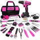 thumbnail image 1 of Kit de herramientas ThinkLearn con taladro 20 V, 265 in-lb, rosa, 175 piezas, 1 of 3