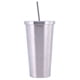 thumbnail image 1 of Taza de café para llevar, taza de acero inoxidable con aislamiento al vacío y pajita, portátil, 1 of 5