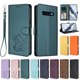 thumbnail image 3 of Funda de Gato tipo Libro para Samsung Galaxy S10 Plus, Verde Oscuro, 3 of 6