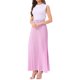 thumbnail image 2 of INSPIRE CHIC Falda Plisada para Mujer con Cintura Alta Elástica y Cinturón, Falda Maxi de Línea A Fluida L Rosa Rosa, 2 of 6