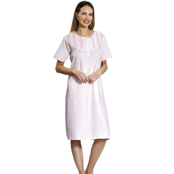 Camisa Popelina Con Broderie Manga Corta
