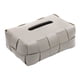 thumbnail image 3 of Caja De Pañuelos De Cuero PU Para Coche, Caja De Almacenamiento De Pañuelos Para Comedor, Coche, Gris, 3 of 3