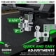 thumbnail image 5 of Trailer Hitch Rhino USA, receptor ajustable de 2 pulgadas, plateado, 5 of 8
