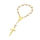 thumbnail image 1 of Pulsera Con Cuentas Colgante Regalo Colgante Cruz Comunión Pulsera Aureate, 1 of 4