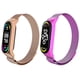 thumbnail image 1 of Juego de 2 Correas Magnéticas de Metal para Mi Band 7 6 5 4 3, Pulseras de Reloj Inteligente de Acero Inoxidable Ajustables, 1 of 7