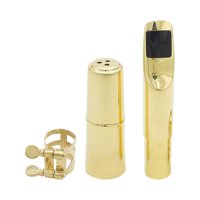 Magideal - Boquilla De Metal Para Saxofón Alto Con Ligadura Y Tapa Para Instalar Sujetadores De Ligaduras De Saxofón Para Accesorios De Instrumentos De Viento De 8C