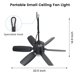 thumbnail image 2 of Ventilador de Techo Fanspex 52 cm con Luz 110V 5 Velocidades Negro, 2 of 6