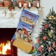 thumbnail image 1 of Los Picapiedra Tema: Calcetines de Navidad, fino lino blanco para colgar en escaleras y chimenea, decoración navideña para el hogar, regalo de Navidad. 45cm × 32cm, 1 of 5