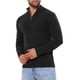 thumbnail image 4 of INSPIRE CHIC Suéter de Hombre con Cremallera Cuarto, Cuello Simulado de Polo, Tejido, Talla L, Negro, 4 of 6