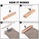 thumbnail image 3 of Colgadores para pantalones Amber Home, pinza de madera de terciopelo, paquete de 10 unidades, naturales, 3 of 7