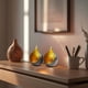 thumbnail image 2 of Juego de 4 portavelas Decozen, velas votivas de metal dorado, 2 of 8