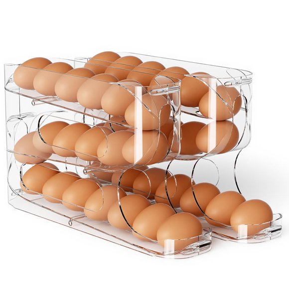 Portahuevos transparente Sotfamily 36 unidades con diseño FIFO