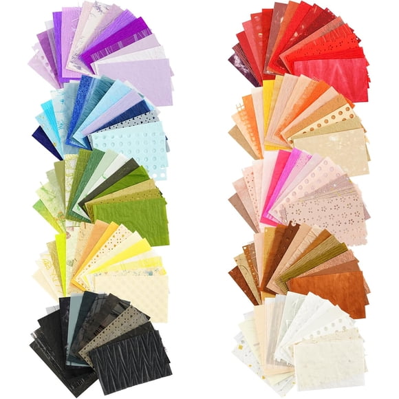 Papel Scrapbook DOLEEYAE 160 Hojas Texturadas 12x7.98cm Surtido