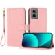 thumbnail image 1 of Funda Cartera para Motorola Moto G55 Tarjetero Soporte Magnético y Correa Rosa, 1 of 5