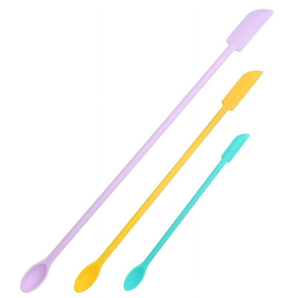 Espátula de belleza, espátula de maquillaje, mini espátula para cosméticos y tarros de cocina, espátula de silicona pequeña Last Drop