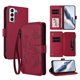 thumbnail image 1 of Funda Cartera Mariposa para [Samsung Galaxy S21 Plus] con Soporte y Cremallera Rojo, 1 of 6