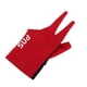thumbnail image 3 of Spandex Rojo Pro Jugador De Billar Taco De Billar Guante De Tres Dedos Mano Izquierda, 3 of 3