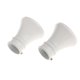 thumbnail image 2 of 2 Uds., Extremos De Barra De Cortina, Cabezal De Poste Para Cortinas Para Dia. Cuerno De Varilla De 28 Mm # Blanco, 2 of 3