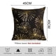 thumbnail image 2 of Juego de 2 fundas de almohada decorativas negras y doradas de 45 x 45 cm. Ideal para sofá, sala de estar, decoración del hogar., 2 of 5
