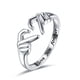 thumbnail image 1 of Anillo manos corazón ajustable plata 925, 1 of 3