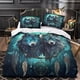 thumbnail image 3 of Juego De Ropa De Cama Cool Wolf Funda Nórdica Juego De Cama Wolf Colección Para Adolescentes Niñas Y Niños Sin Edredón Sábana King, 3 of 3