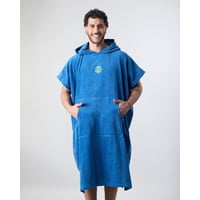 Toalla Poncho Adulto De Playa Surf Azul Polemic