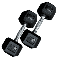 Linea Sport - Par De Mancuernas 8Kg Total 16Kg Hexagonales De Caucho