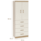 thumbnail image 5 of Combo Closet 2 Puertas 4 Cajones Cómoda 10 Cajones Café Beige, 5 of 6