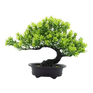 Bothyi - Árbol De Bonsái Artificial Árbol De Bonsái Falso Para Sala De Estar Patio Pantalla De Escritorio Verde