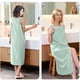 thumbnail image 3 of Seco absorbe agua toalla de baño portátil, 2-en-1 toalla de baño portátil del albornoz para las mujeres después de la ducha matcha verde 100 * 130cm, 3 of 3