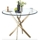 thumbnail image 1 of Mesa Dubai Para Comedor De Vidrio Gold100 Cm Redonda, 1 of 3