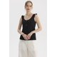 thumbnail image 1 of Polera Mujer Vuelo Abotonado Negro, 1 of 4