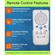 thumbnail image 3 of Control remoto para ventilador de techo compatible con Harbor Breeze A25-TX012/A25-TX025, 3 of 4
