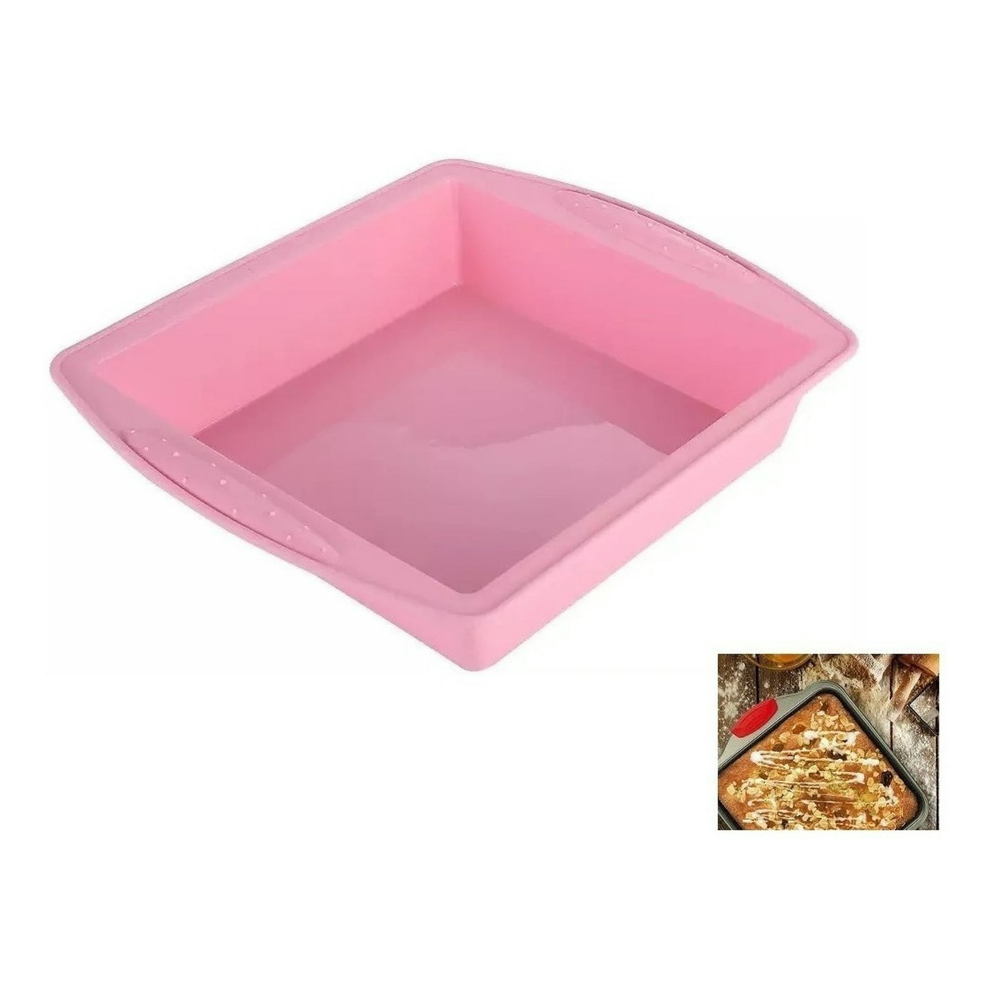 Genérico - Molde Queque Molde Torta Molde De Silicona Cuadrado Brownie