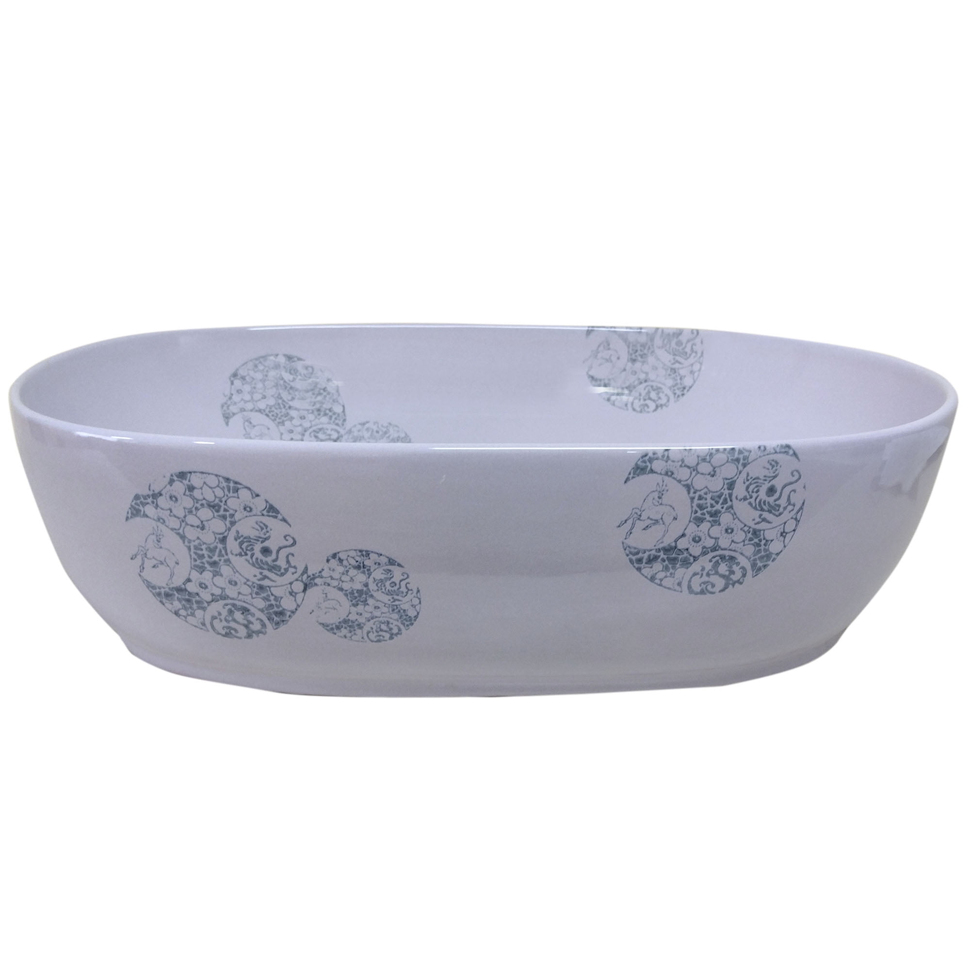 Domsa - Lavamanos Sobreponer Ovalado Violeta 56x40x15 Cm