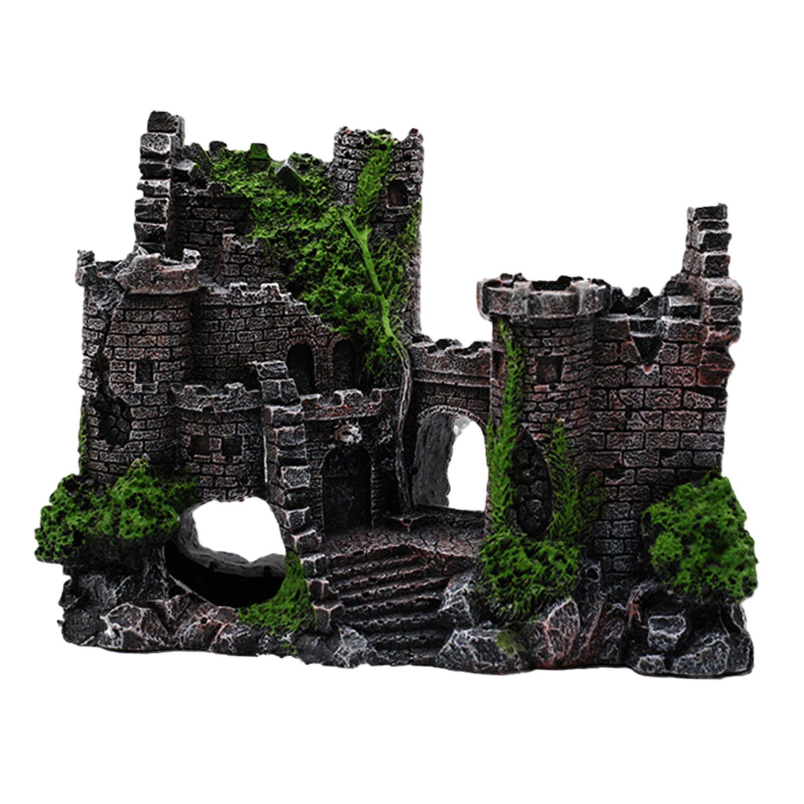 Ioensy - Decoración De Castillo De Resina Para Acuario, Pecera, Adorno De Castillo Escondido Para Acuario, Estilo D