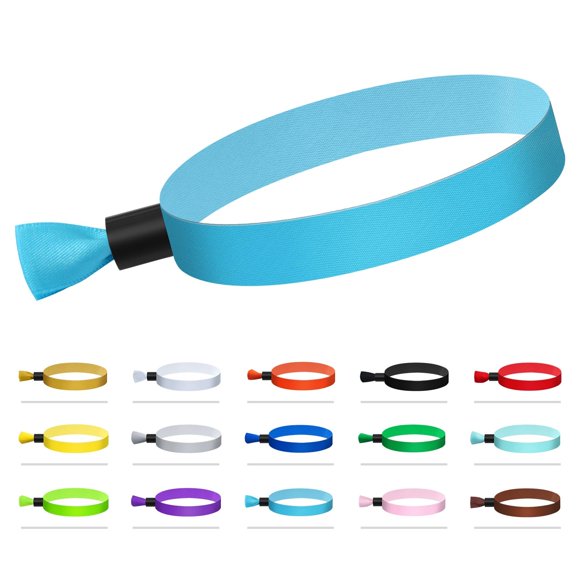 Pulsera desechable Comflora 35 cm, paquete de 100, color azul agua