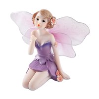 Magideal - Estatua De Hada, Pequeños Regalos De Cumpleaños Resina Hecha A Mano Niñas Adornos De Arte Decorativo Para Porche Sala De Estar Decoración Del Violeta