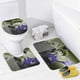 thumbnail image 4 of 12 Onward-theme 4-Piece Shower Curtain Set with Rugs, Waterproof Bathroom Decor Set Includes Bath Mat, U-Shaped Rug, Toilet Lid Cover and Curtain with Hooks, 4 of 6