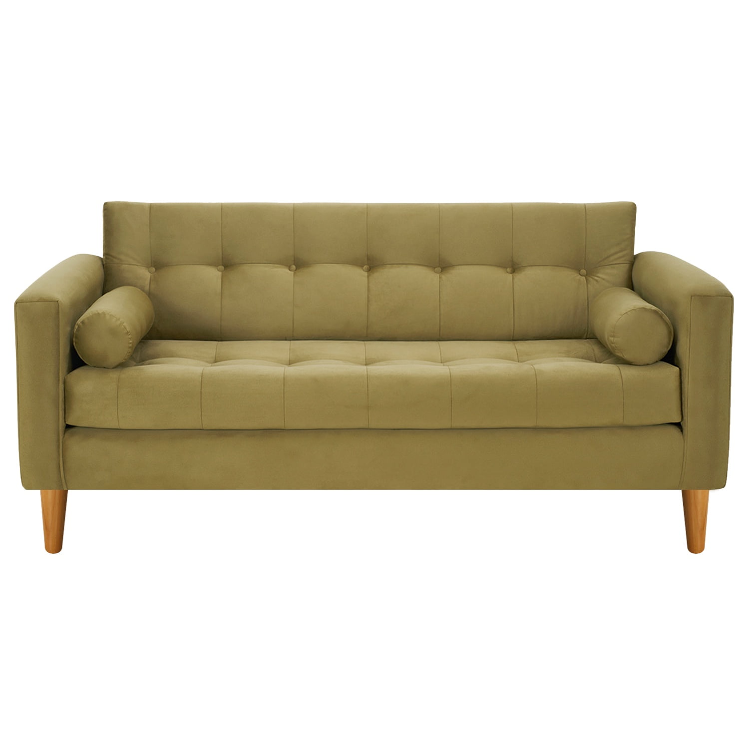 Bodevir - Sofa Retro 3c Felpa 04 Verde Musgo