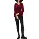 thumbnail image 2 of INSPIRE CHIC Blusa de Terciopelo con Cuello en V para Mujer de Halloween y Navidad, Manga Larga Acampanada, Top Peplum S Burdeos, 2 of 8