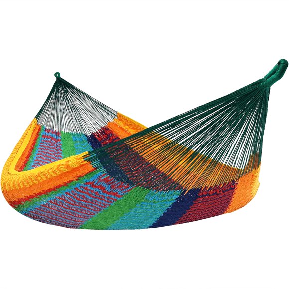 Hamaca Doble Maya Sunnydaze Decor de Cuerda Tejida a Mano para 625 lb
