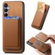 thumbnail image 1 of Funda de Cuero Magnética con Tarjetero para Samsung Galaxy A25 Cubierta Delgada Marrón, 1 of 5