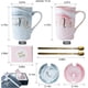thumbnail image 2 of Set de tazas de café de cerámica Jumway 414 ml Mr Mrs dorado, 2 of 9