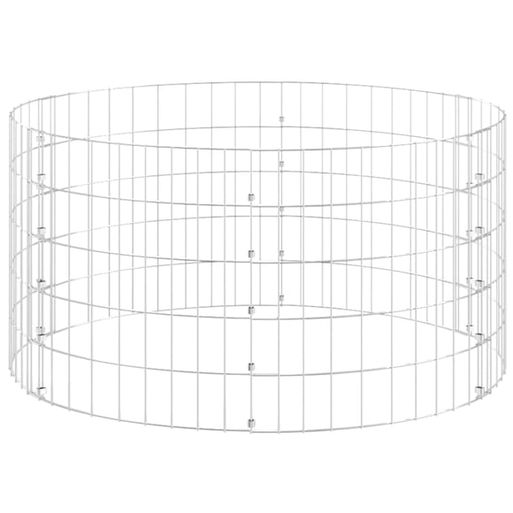 Compostador de jardín VidaXL de acero galvanizado 100x50 cm plateado