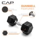 thumbnail image 3 of Par de Mancuernas Hexagonales Recubiertas CAP Barbell de 20 lb, 3 of 6