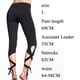 thumbnail image 4 of Mallas cortas de yoga para mujer, ajustadas y envolventes, con lazos (negro, talla L), 4 of 5
